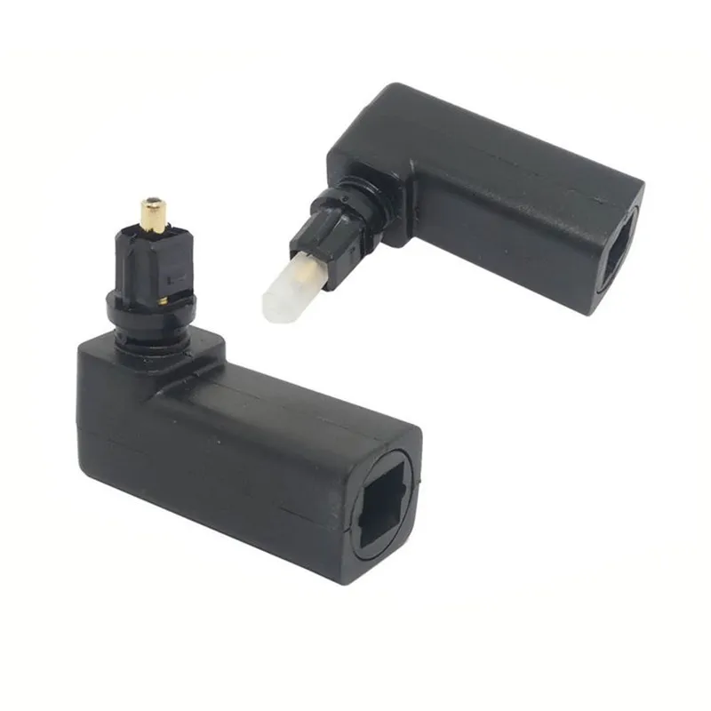 Nuova Vendita Adattatore Per Cavo Audio Ottico Digitale M/F Da 90 Gradi Maschio A Femmina Ad Angolo Retto 360 Ruota Per Cavo Ottico Toslink