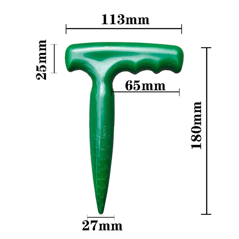 Home Garden Hole Puncher With Scale,  Manual Seedling Transplanting Seed Disseminators, Adjustable Planting Sowing Machine Tools