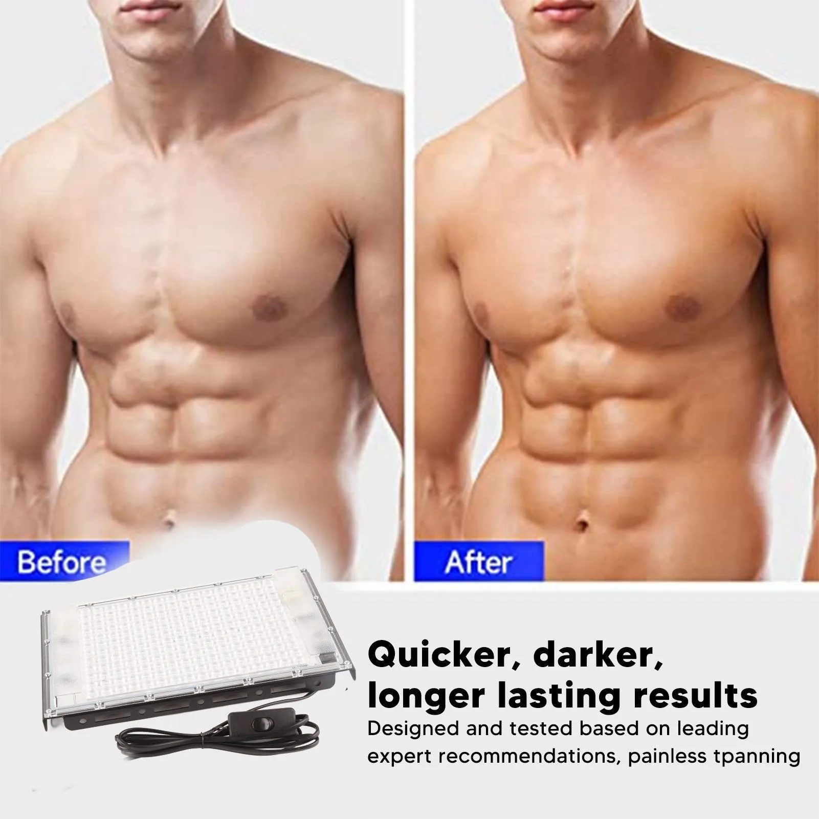 Face Tanning Light Tanning Lamp 45W Full Blue 192 LEDs with Switch Portable Light for Face Body Home Use