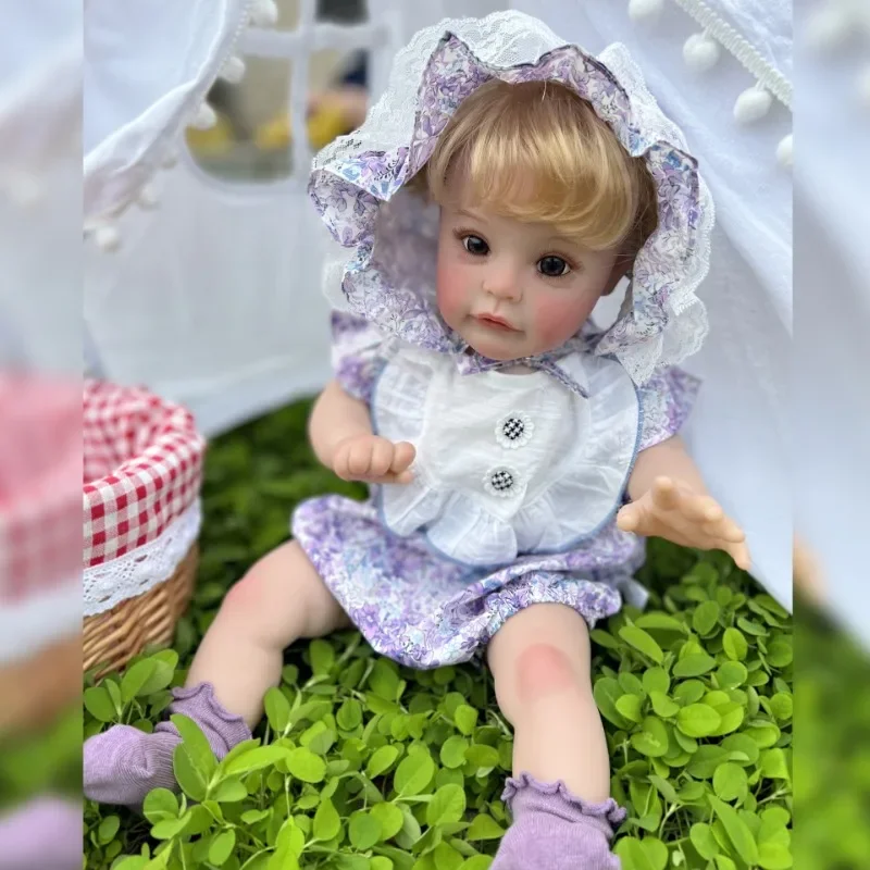 65cm Reborn Doll Toddler Finished Soft Touch 3D Painted Skin Lifelike Real Bebe Reborn With Rooted Hair Muñecas Para Niñas 65cm straight lace front wig 13x4 human hair wigs for women peruvian human hair remy transparent hd 13x6 lace frontal wigs