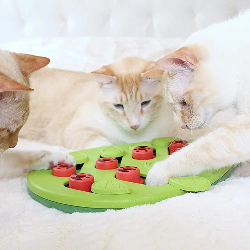 Rainy Day Cat Puzzle Toy – Interactive Treat Dispenser & Scratch Board 5