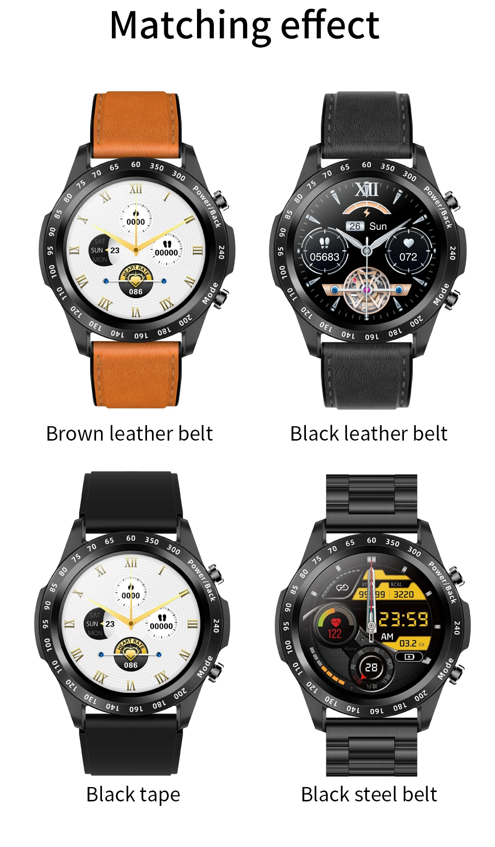 2022 Men Smart Watch Heart Rate Blood Pressure IP67 Waterproof Sports Fitness Luxury Watch Bluetooth Call Smartwatch Music Clock