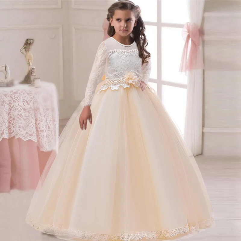 FYMNSI Vestito da bambina per compleanno, per feste, per