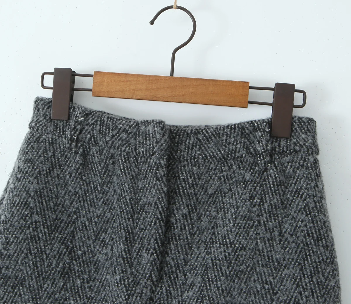 2 Pieces 1 Set CHILL Notched Tweed Weave Oversized Blazer High Waist Package Hips A-line Mini Skirt Suits Matching Gray