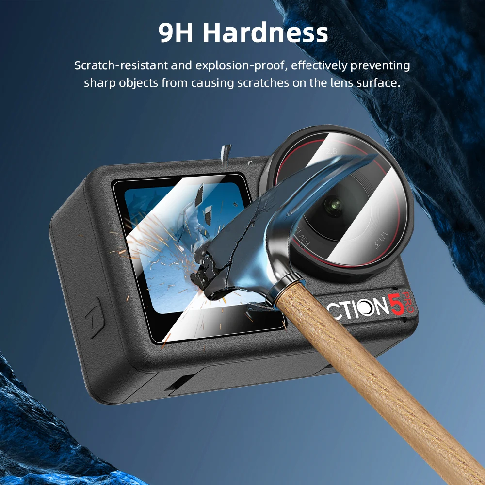 Description Picture 3 of itemFlymile Tempered Glass Filmfor DJI Osmo Action 5 Pro Screen Cover HD Film Ultra-thin and Sensitive Action Camera Accessories