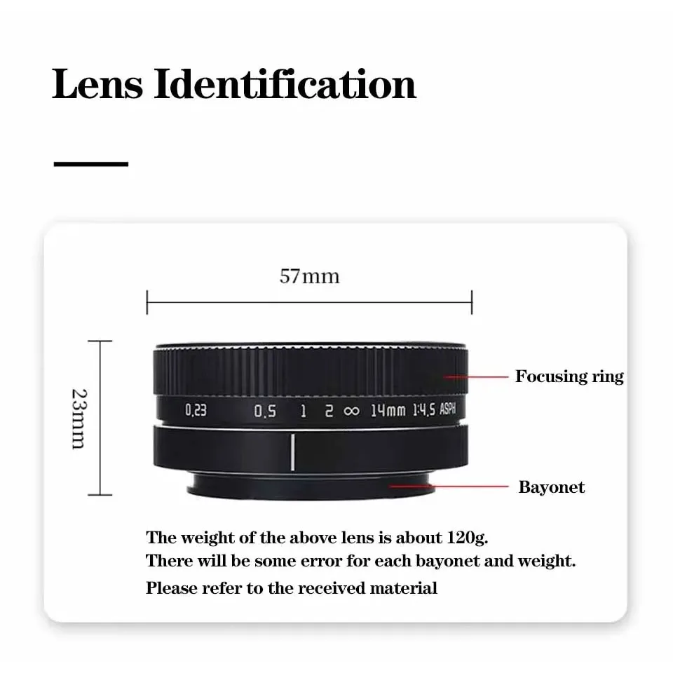 Astrhori APS-C 14mm F4.5 E 니콘 Z 캐논 M용 광각 고정 초점 카메라 렌즈
