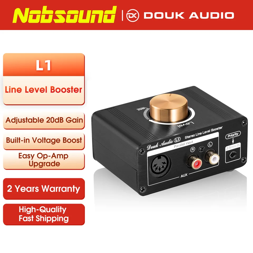 Nobsound Mini Stereo Line Level Booster Audio Amplifier Preamp - Foto 10