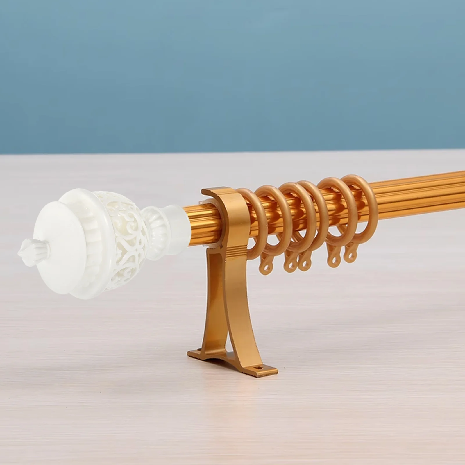 6 Pcs Curtain Rod Finials Replacement Abs Material Home Decor Curtain Decorative Accessories