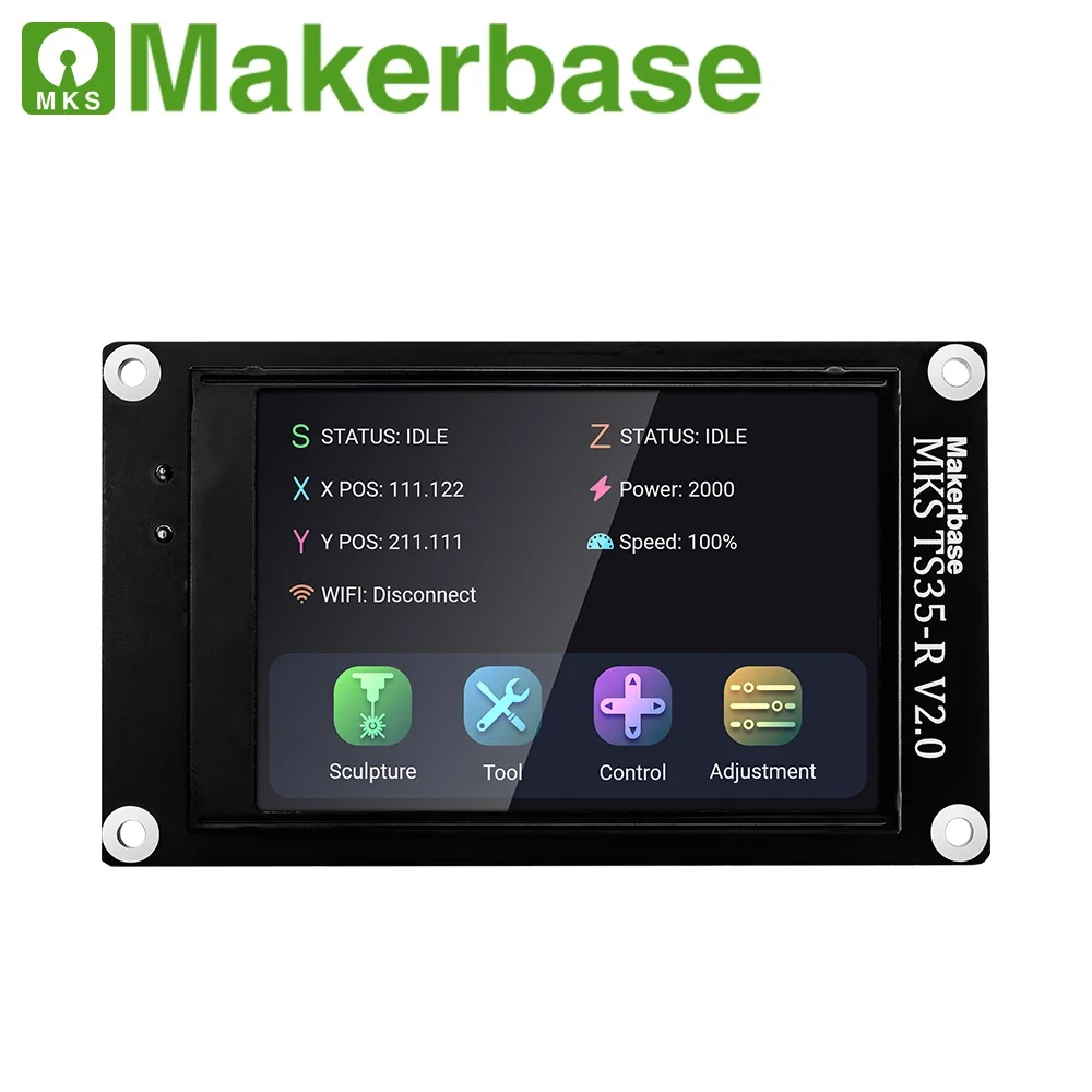 Makerbase MKS TS35-R V2.0 3.5 Touch Screen Smart Display Compatible with MKS DLC32 Offline Control Desktop Laser engraver