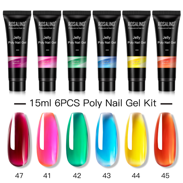Poly Nail Gel Set For Nails Extension 15ml Gel Polish Semi Permanent Vernish Base Top Coat Gel Varnish Gel Nail Polish