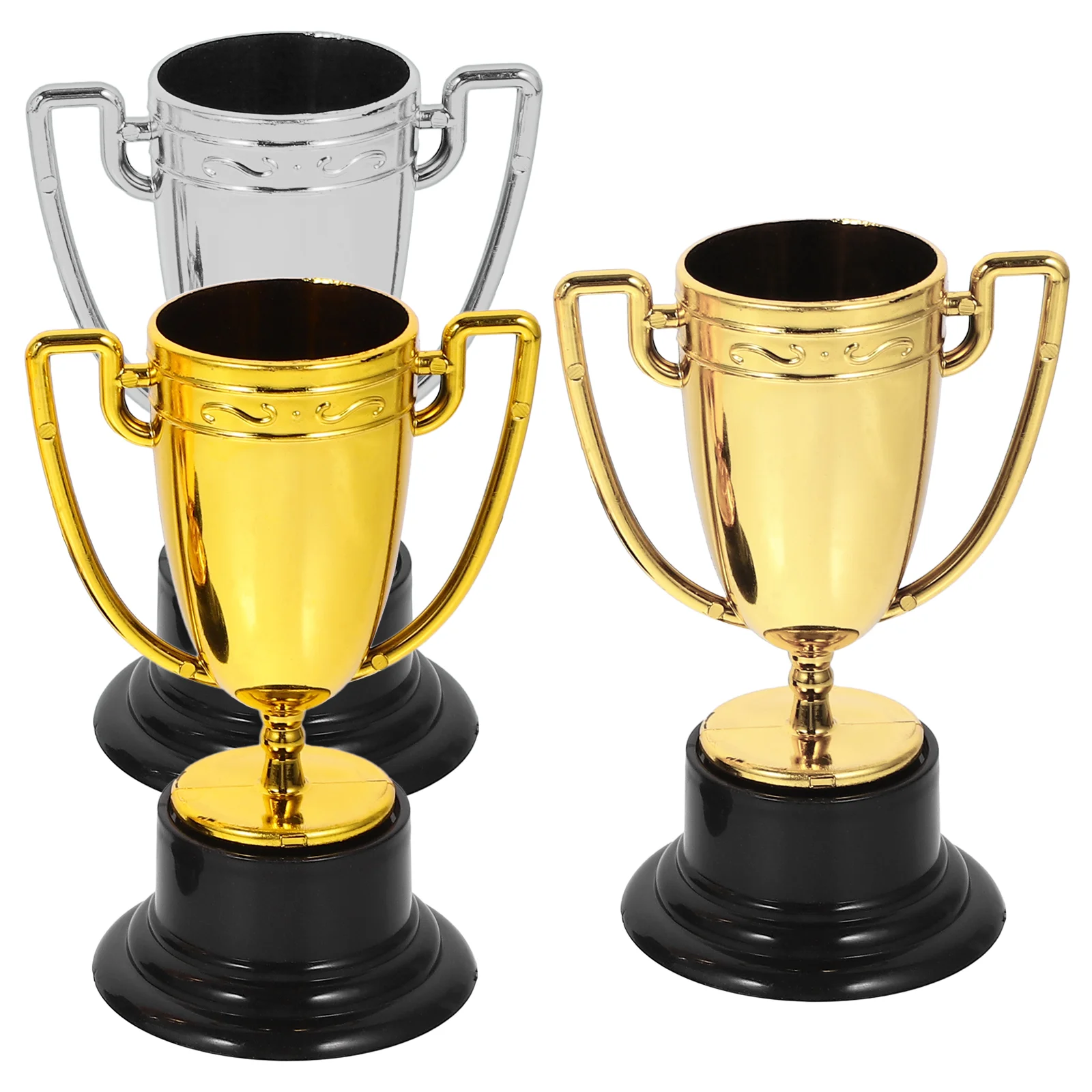 3 Pcs Mini Trophy Award Decorations Creative Plastic Souvenir Gift naments Sports Party Reward Stage Performance Memorabilia