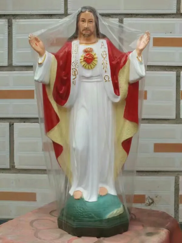 

35 CM large --TOP High grade Christianism Home Decor Jesus Christ Sacred Heart Decoration Religious good Decoration statue