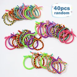 Vibrant Color Hair Ties Pack - Stylish, Minimalist, Multi - Purpose Accessories (Random 40 pieces)