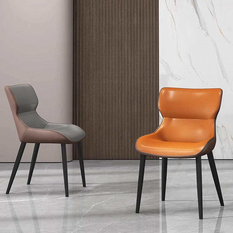 

Industerial Metal Dining Chair Table Upholstery Salon Clear Scandinavian Chairs For Kitchen Luxury Modern Cadeir Home Furniture