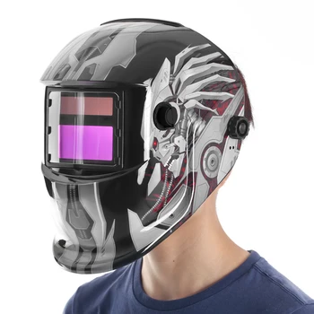 Casco per saldatura con oscuramento automatico ad energia solare professionale Maschera per saldatura Saldatore TIG MIG Casco per molatura