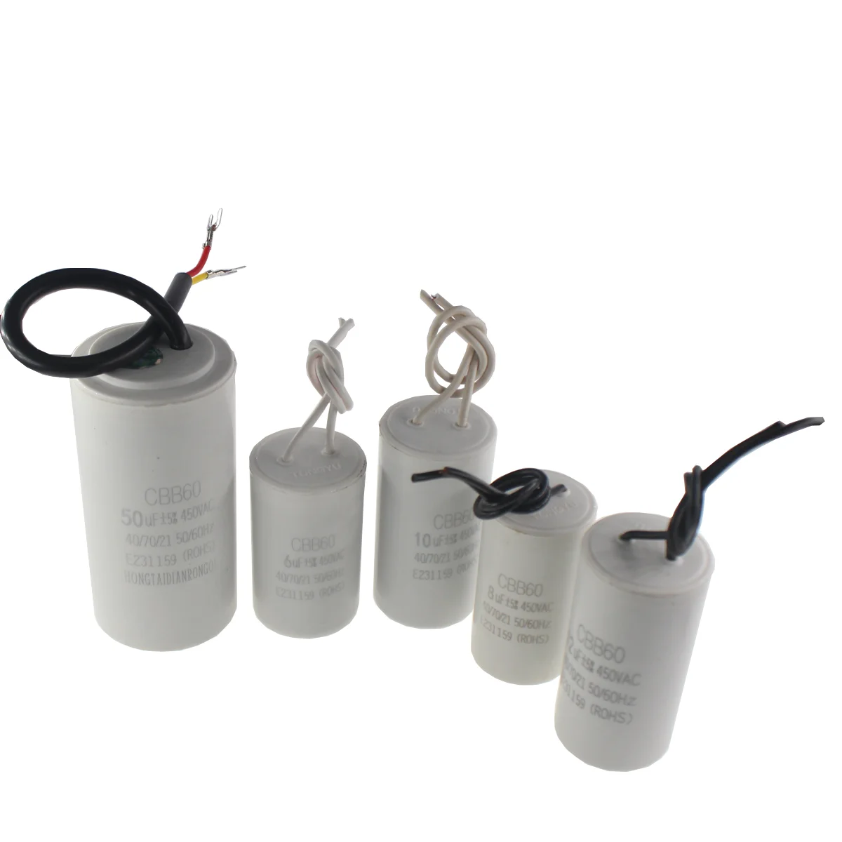 Motor Run Capacitors CBB60 450V AC Starting Capacitor 5% 3/4/5/6/8/10/12/14/15/16/18/20/25/30/40/45/50/60UF electrolytic capacitors kit electrolytic capacitor kit ceramic capacitor kit for Washing Machine