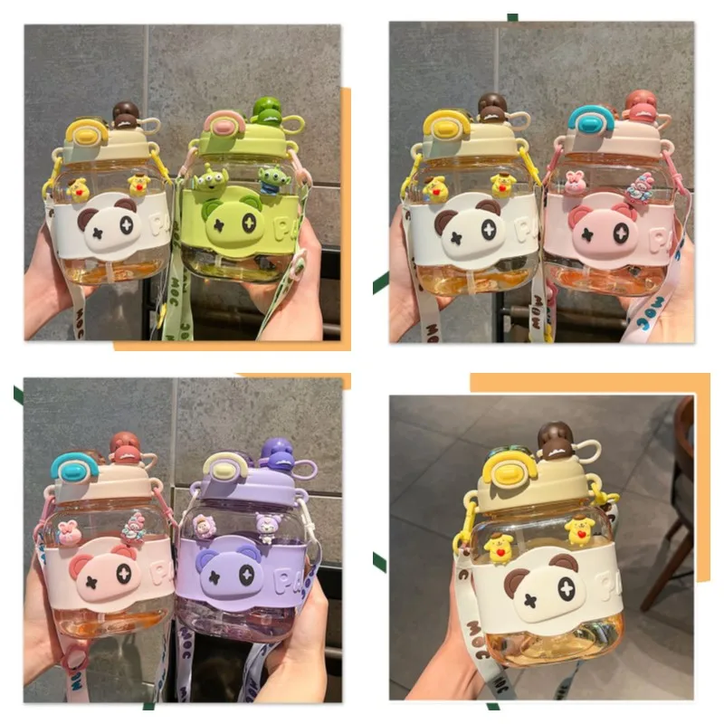 

1200Ml Kawaii Sanrio Kuromi MyMelody Plastic Cup Cartoon Cute Students Portable Large-Capacity Belly Cup Travel Sports Water Cup