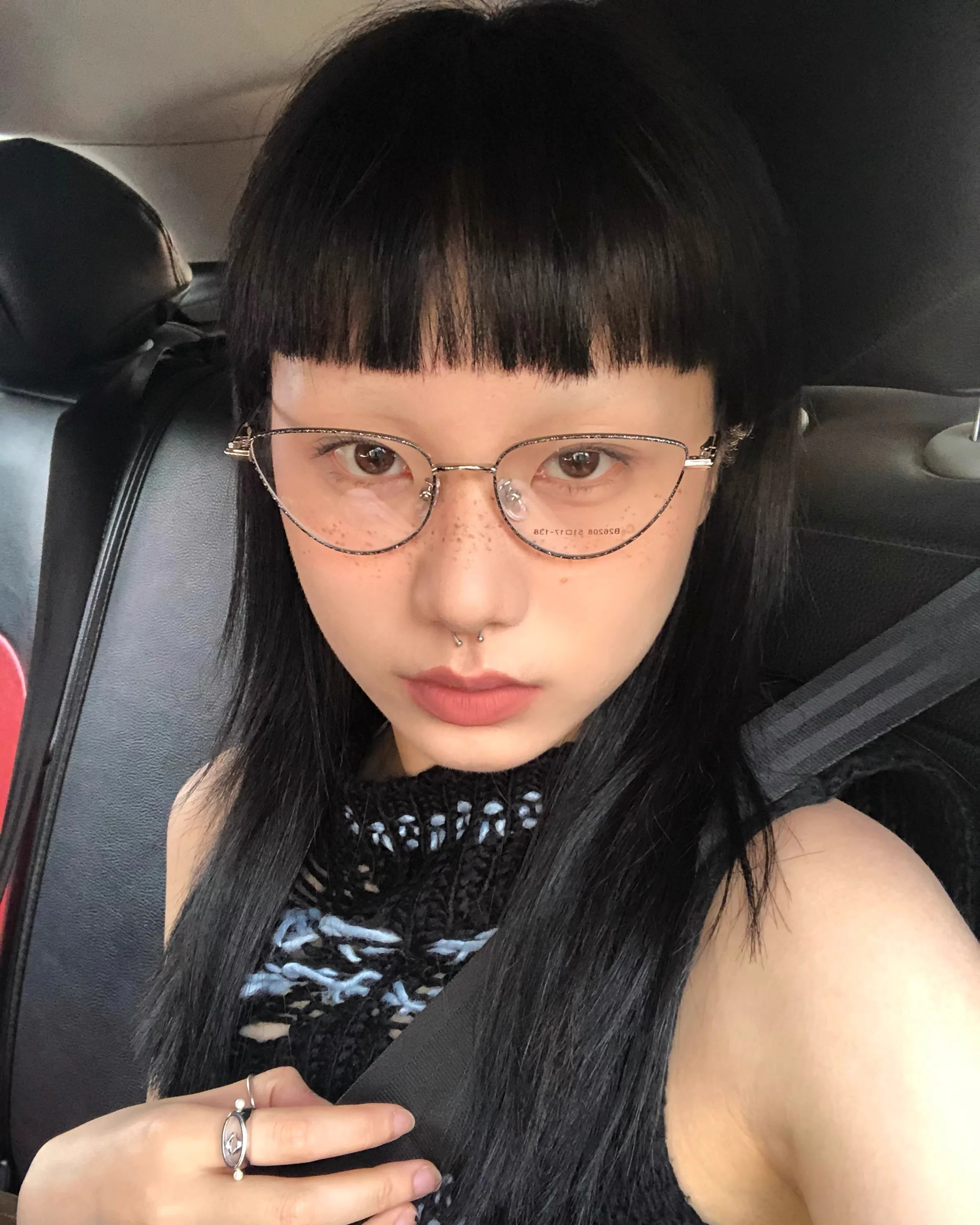 New metal cat's eye personality glasses frame ins scenery learning frame fashion flat light
