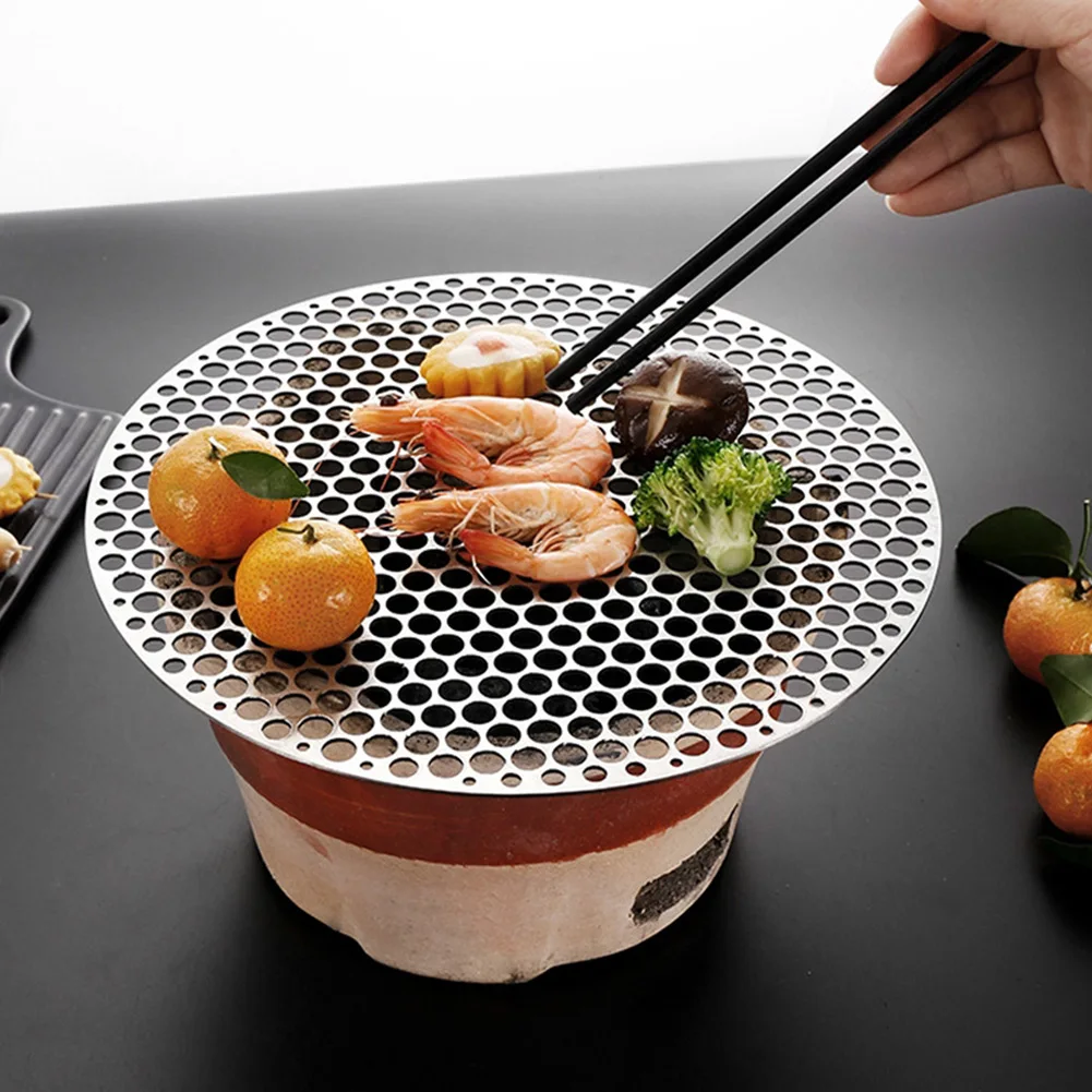 Barbecue grill Stainless Steel Round Grill Net BBQ Mat Carbon Furnace Steam Nets Barbecue Rack Portable Folding Barbecue Grill