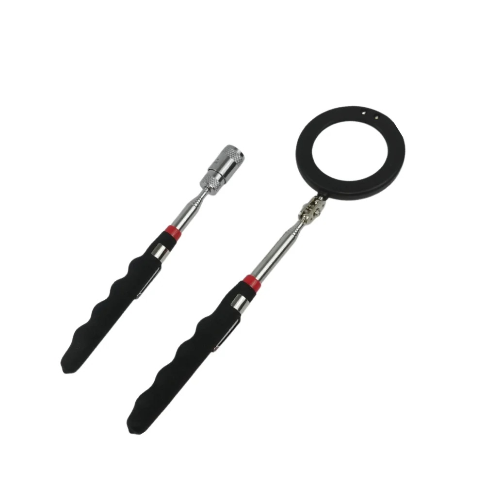 LED Light Inspection Mirror Hand Tools Sets Portable Telescopic Magnet Pen Pick Up Rod Stick Extending Magnet Handheld Pick Up