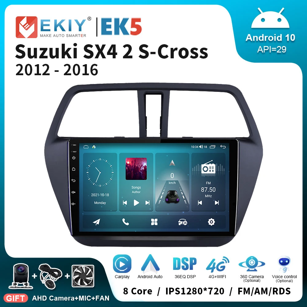

EKIY EK5 For Suzuki SX4 2 S-Cross 2012 - 2016 Android 10 Car Radio Multimedia Player Carplay Auto Stereo GPS 2din DSP Head Unit