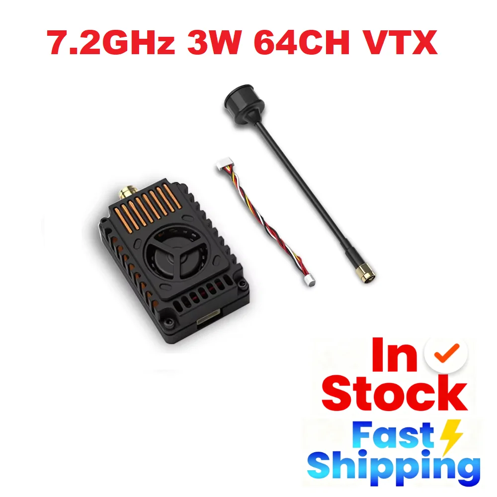 Émetteur Vidéo 7.2G 3W/5W VTX + VRX pour FPV Drone