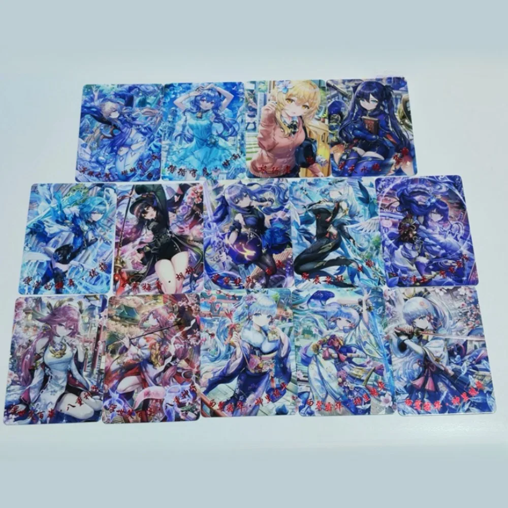 

DIY Self Made Genshin Impact Yae Miko Regular Card Blanching Red Gold Anime Peripheral Game Collection Card Holiday Gift