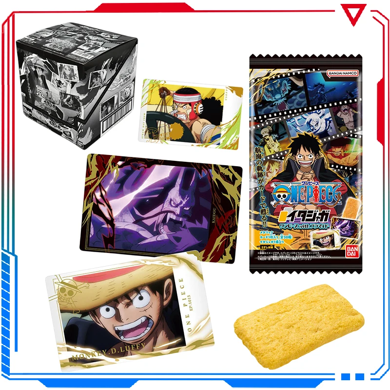 

Bandai Shokugan Cards ONE PIECE Anime Card Wano Country Saga TV Luffy Zoro Nami Usopp Franky Collection Cards Toys for Boys