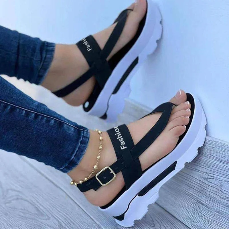 

Women Sandals 2022 New Platform Sandals For Summer Wedges Shoes Women Platform Heels Sandalias Mujer Luxury Summer Flip Flops