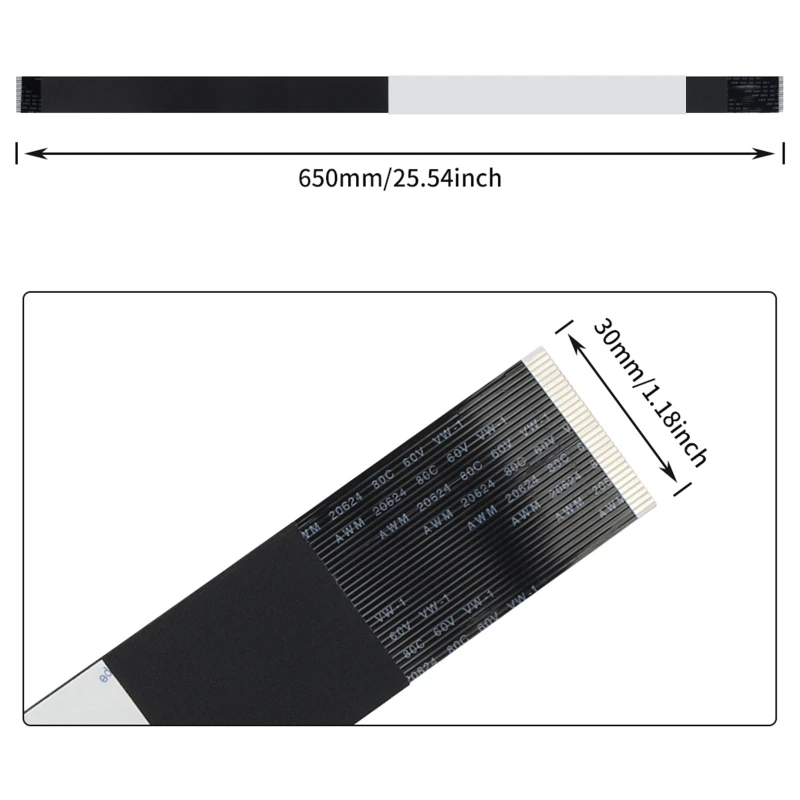3D 프린터 교체 부품 FPC 30Pin 플렉스 리본 케이블 Sidewinde X1 컨트롤러 보드용 굴곡 없음