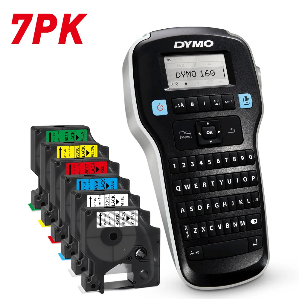 6pcs D1 Tape with DYMO LabelManager 160 Label Maker for Dymo LM160 Portable  Manual Label Printer work for Dymo 6/9/12mm Label AliExpress