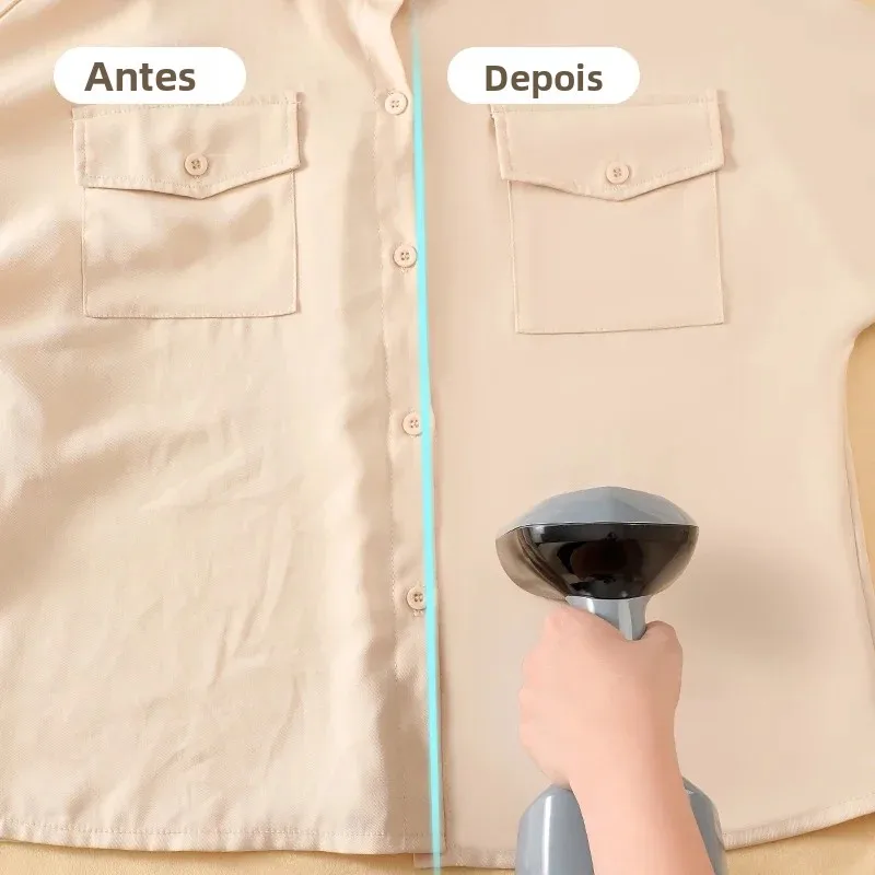 Máquina de engomar dobrável 1500w vaporizador de roupas de calor rápido vaporizador de tecido elétrico doméstico para viagens em casa ferro a vapor portátil 6