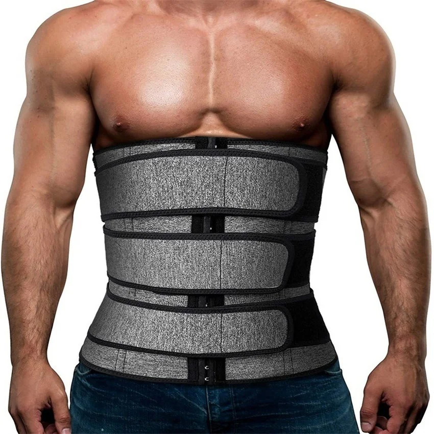 Fat Burner Mens Waist Corset Slimming Sauna Trimmer Belt Sweating Belly Chest Abdominal Binder Reductive Girdle Body Shaper