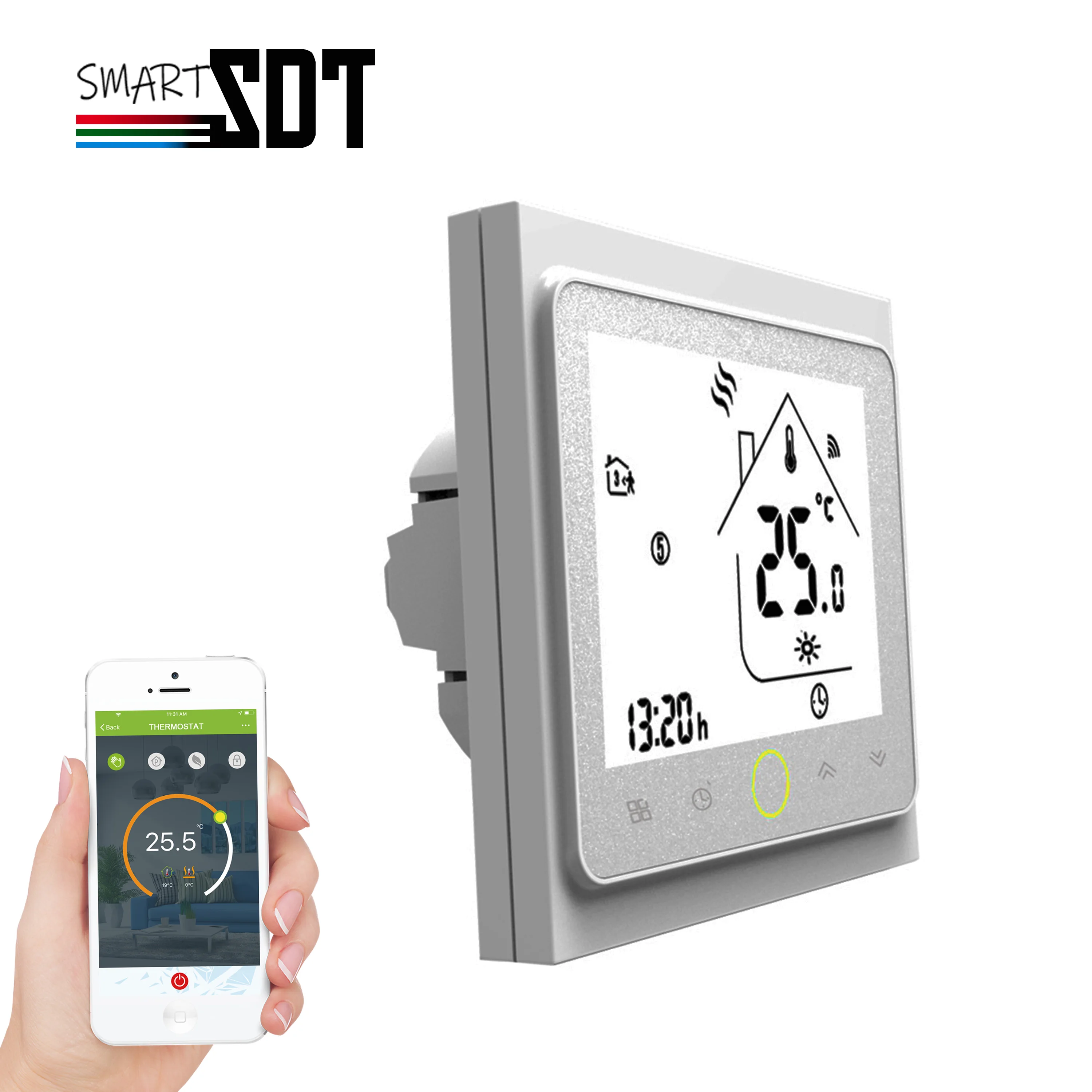Wifi/Zigbee/Rs485 Riscaldamento Termostato Invernale Intelligente Per Nc/Senza Valvola, Caldaia A Contatto A Secco, Calore Elettrico 16A Funziona Alex