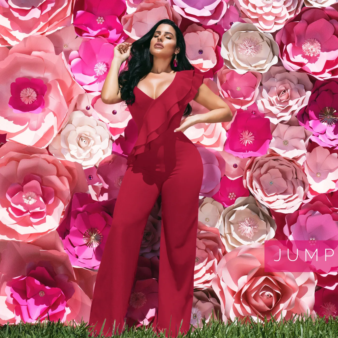 

Summer Off Shoulder Women Red Jumpsuit Elegant Stylish Jumpsuit Layered Ruffles High Waist Jumpsuits Female Overalls Streetwear