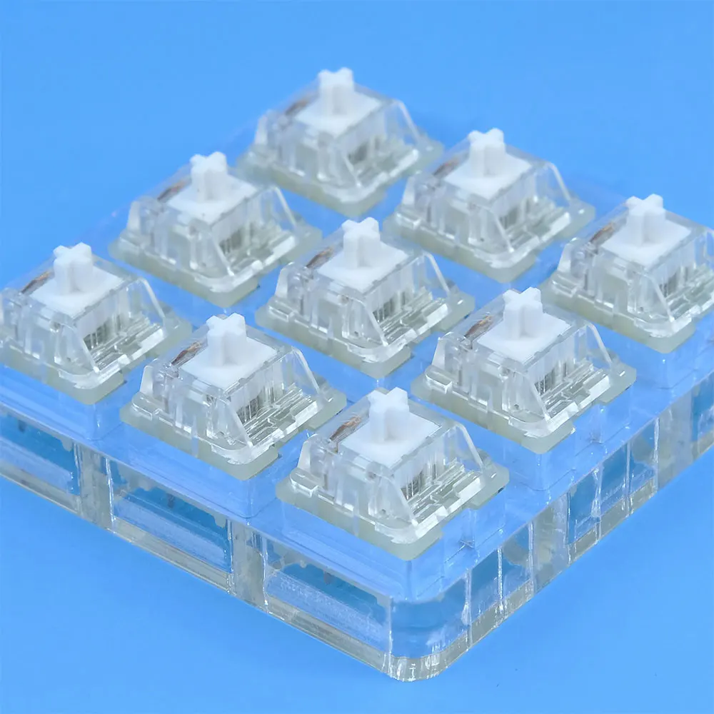 KTT Kang White V3 Linear Mechanical Keyboard Switches - Customizable RGB Gaming Hot Swap 3 Pin Switches