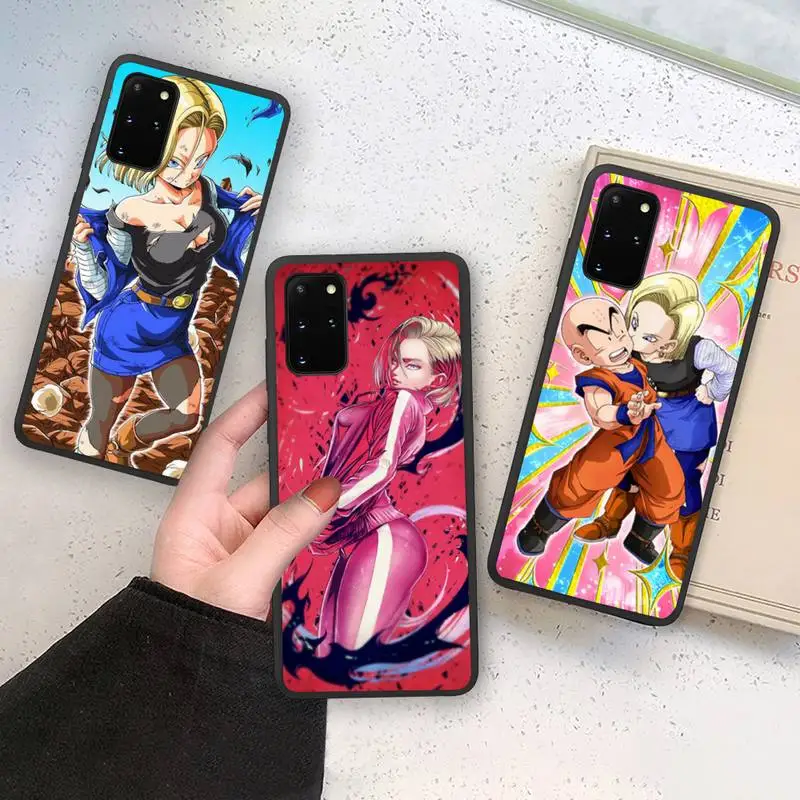 Чехол для телефона Dragon Ball Z Android 18 мягкий чехол Samsung Galaxy Note20 ultra 7 8 9 10 Plus lite M21 M31S M30S M51