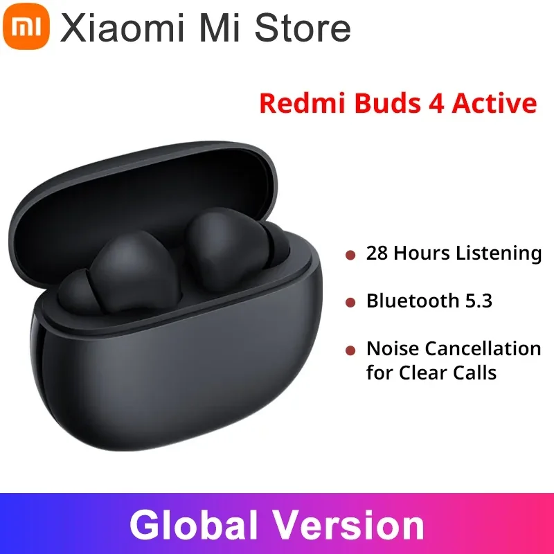 

Новинка, активные наушники Xiaomi Redmi Buds 4, до 28 часов прослушивания, Bluetooth 5,3, шумоподавление, для четких звонков