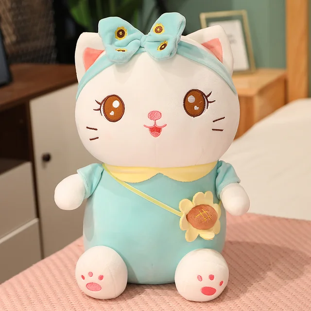 Kawaii Plush Cats Toys Doll Cute Stuffed Animals Cat Plush Toy For Girls   Christmas Gifts Kids Kawaii Home Decor