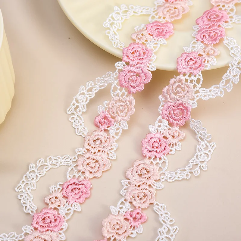 

30Yards Tassel Fringe Lace Trim Craft Flower Polyester Lace Fabric Venise Floral Embroidered Applique Decorated Lace Ribbon