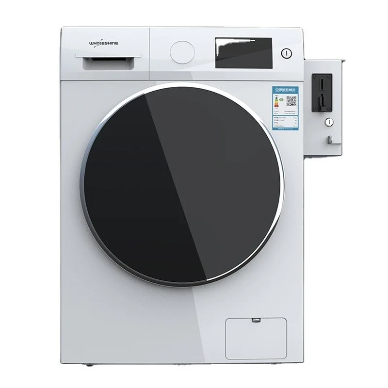 coin operated fully automatic commercial front loading washing machine