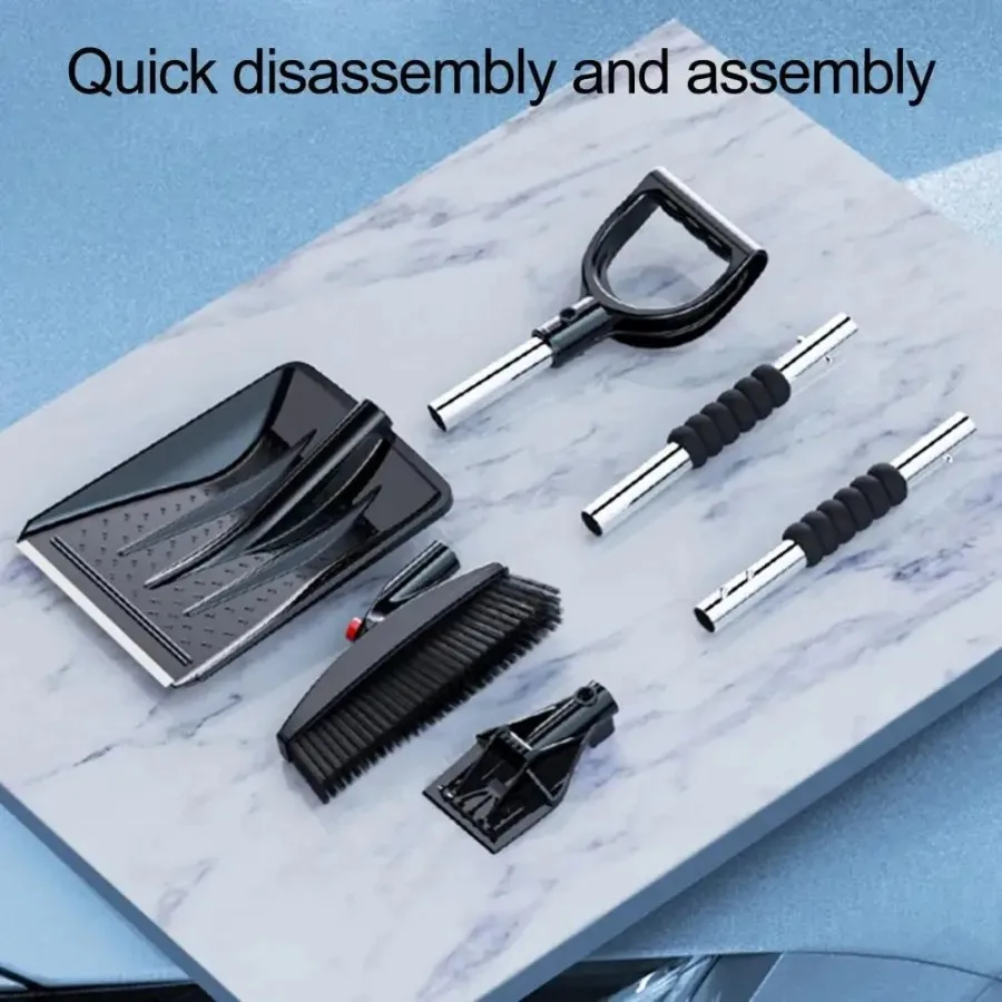 3 In 1 Snow Shovel Snow Remover Shovel Retractable Snow Brush Winter Detachable Car Snow Shovel Set For Car Truck Camping 4