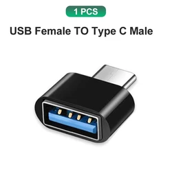 Universal Type C to USB A Adapter 3.0 - High - Speed OTG Data Connector (1PCS Black)