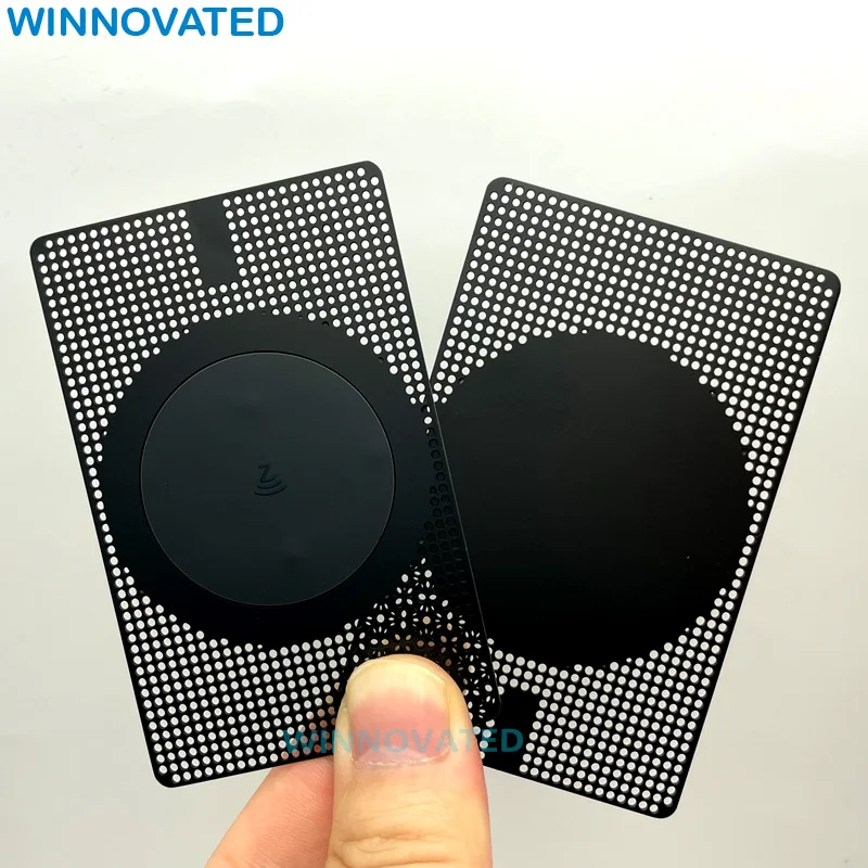 

Luxury Factory Customizes RFID Blank 0.8MM Black NFC Metal Business Card