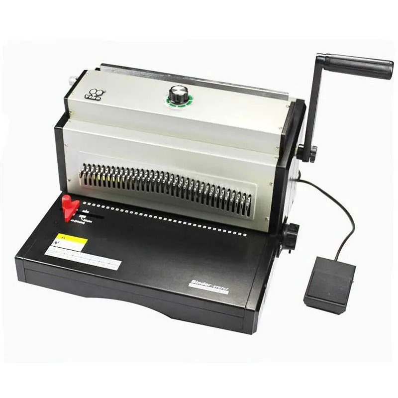 

8707 Electric Double Wire Binding Machine Double Wire Binder Book Binding Machine Metal Wire Binder Note Book 120sheets 20sheets