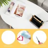 Storage and Display 2 Tier Sofa Table, Small Modern Furniture Living Room&Home Office-White, Café Tables 6