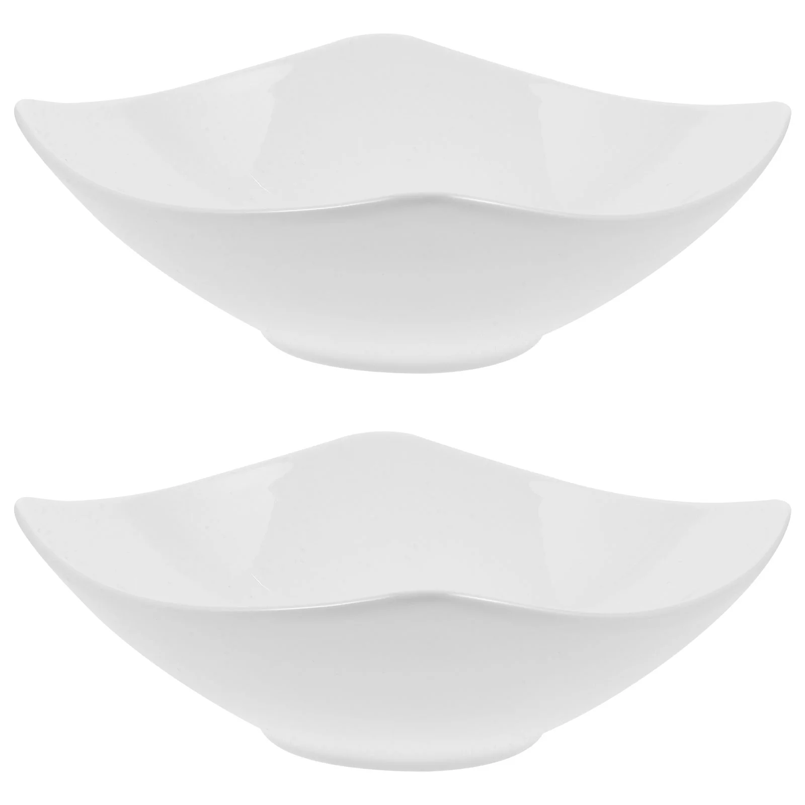 

2 Pcs Ice Cream Bowl Snack Ceramic Desk Tray Fruit Oatmeal Ceramics Utility Cereal Bowls Dinner Plates