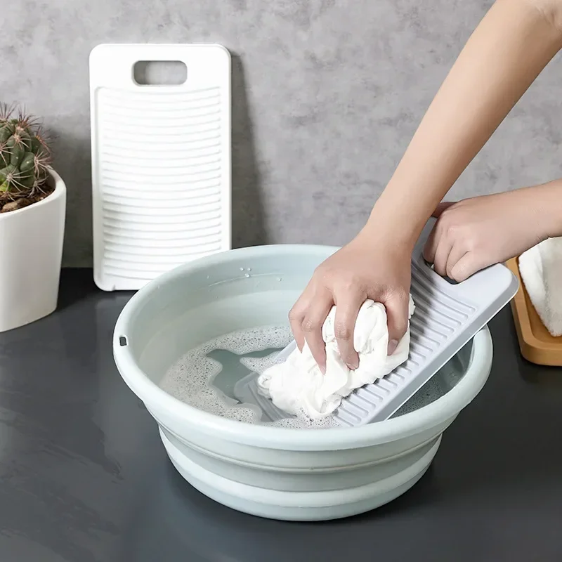 Plastic Washing Board Children's Manual Sturdy Laundry Washing Board Travel Laundry Underwear Socks Cleaning Tools