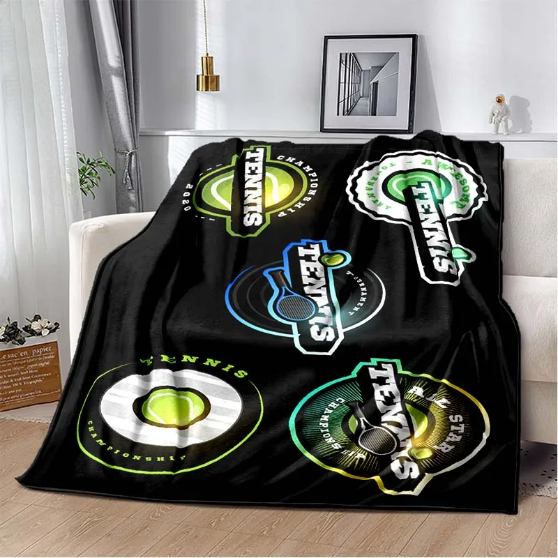 

3D Print Tennis Pattern Flannel Blanket,Multi-purpose Holiday Gift Blanket Warm And Soft Blankets All Seasons