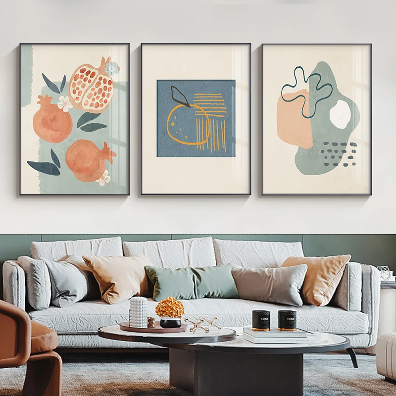 

Скандинавская оранжевая настенная фотография, Современная Повседневная фотография для гостиной, спальни, украшение для дома